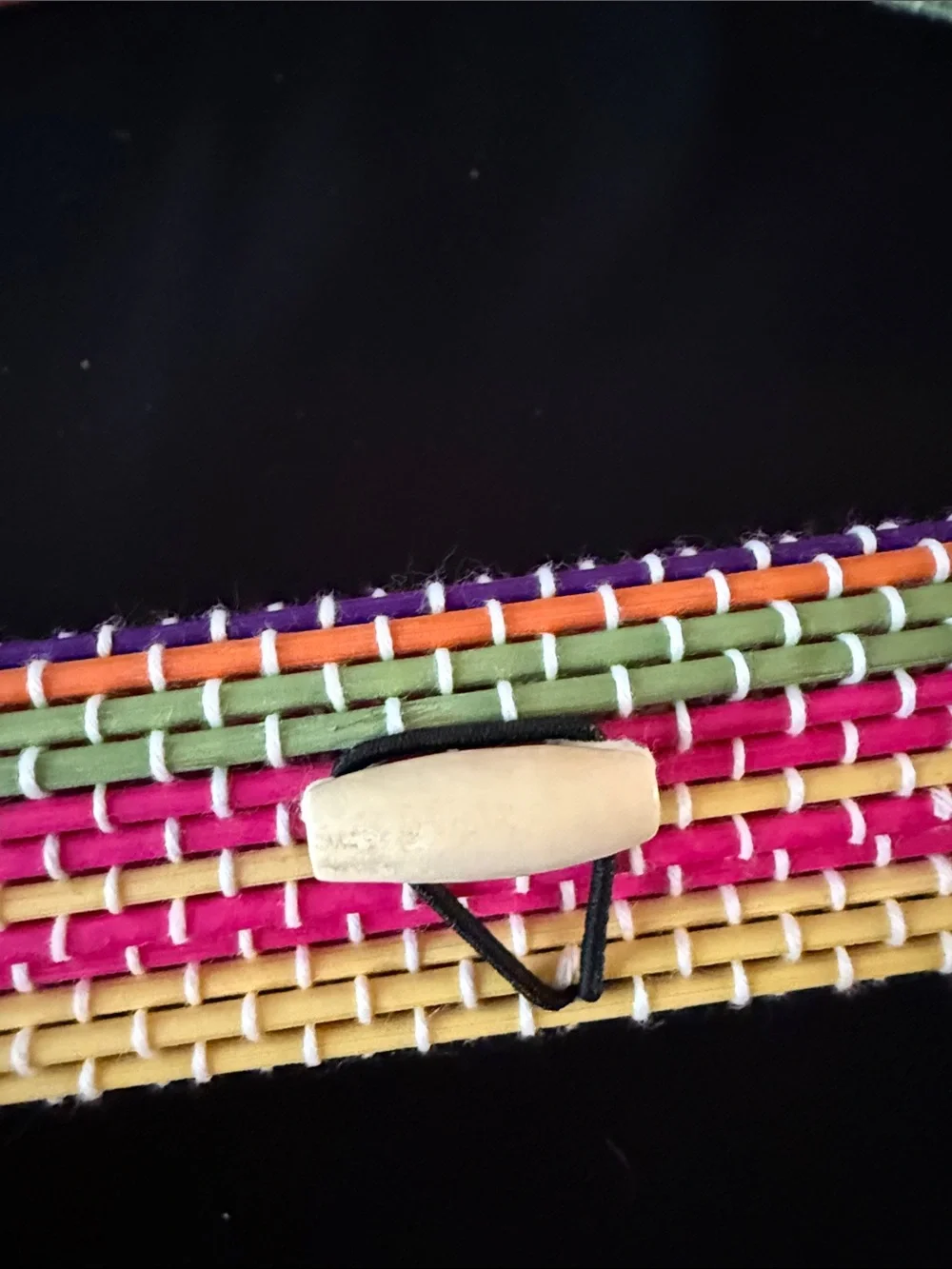 6 Piece Woven Bamboo Rectangle Jewelry Cases - Multicolor Set